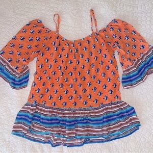 Beach Lunch Lounge 3/4 Sleeve Top EUC